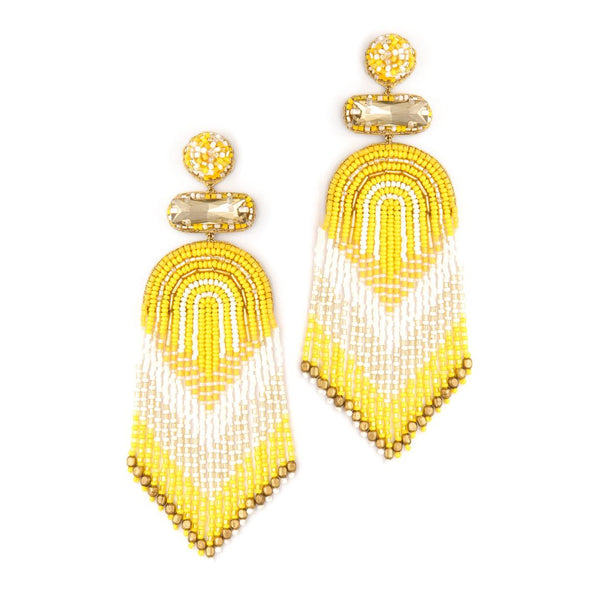 Deepa By Deepa Gurnani handmade Ishani Earrings in yellow color