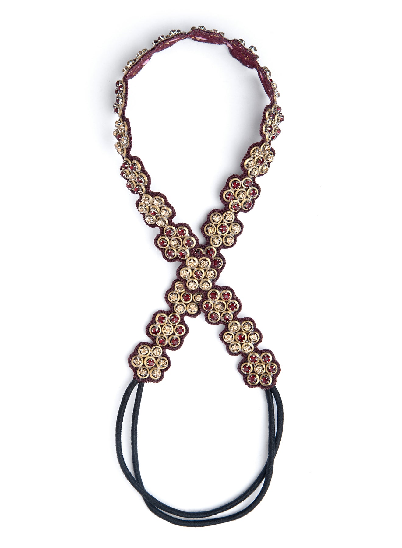 Deepa By Deepa Gurnani Alivia Headband in Ruby Color
