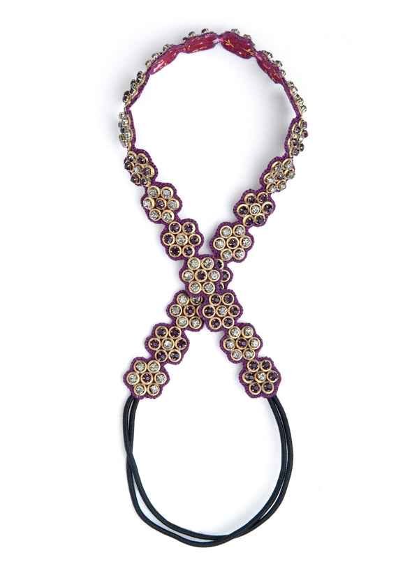 Deepa By Deepa Gurnani Alivia Headband in Violet
