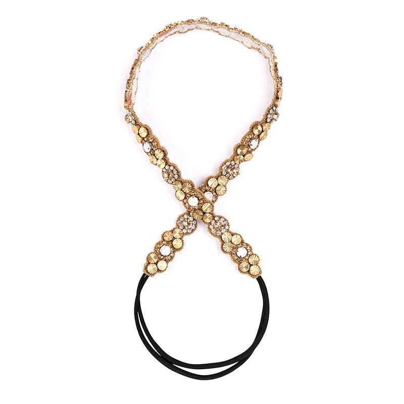 Deepa by Deepa Gurnani Handmade Ace Headband Gold Color