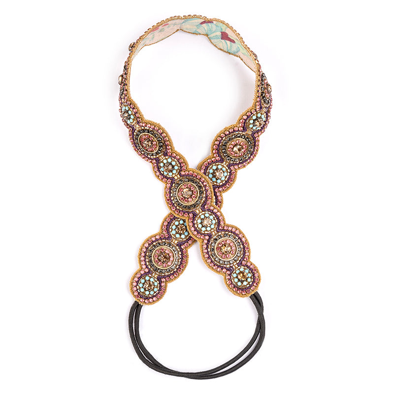 Deepa by Deepa Gurnani Handmade Britton Headband Gold Multi Color