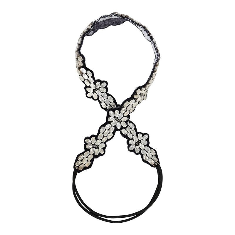 Deepa by Deepa Gurnani Handmade Paris Headband Silver Color