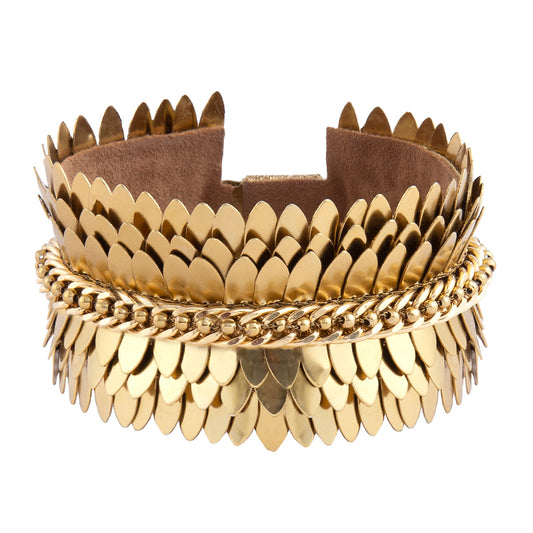 Deepa by Deepa Gurnani Handmade  Cuff In Gold Color