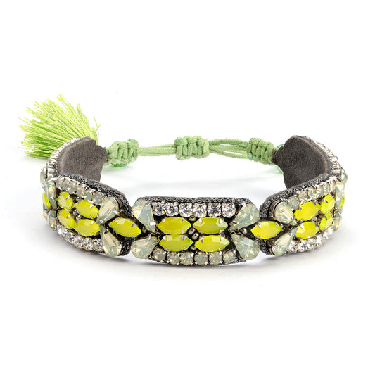 Deepa by Deepa Gurnani Handmade Fluorescent Yellow Daryn Bracelet