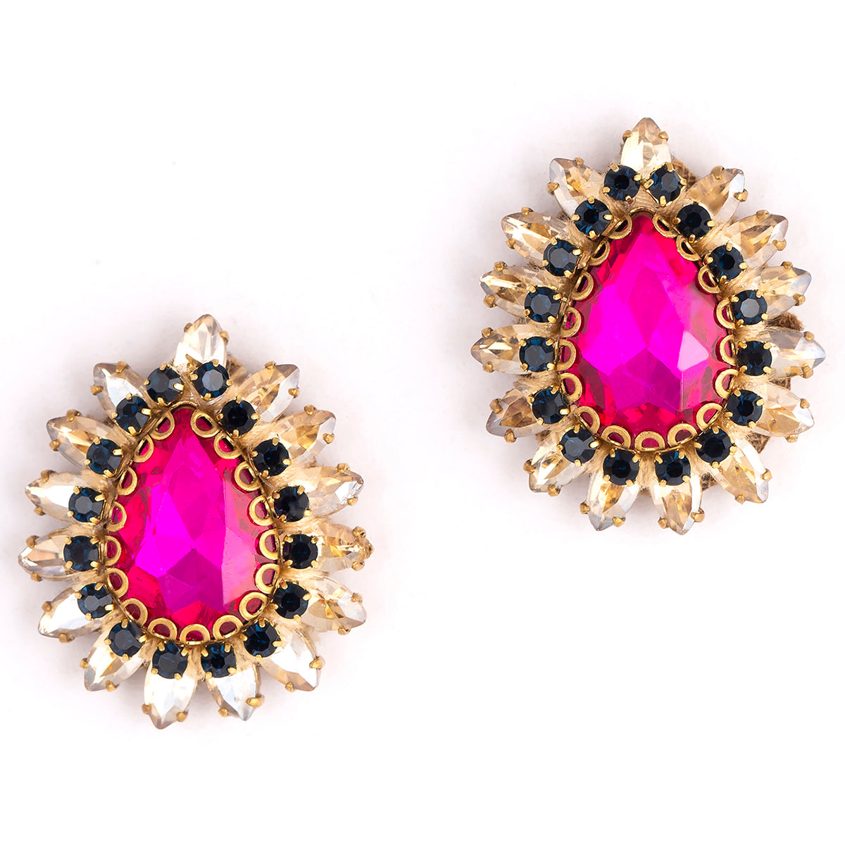 Deepa by Deepa Gurnani fuchsia Color Leesha Earrings