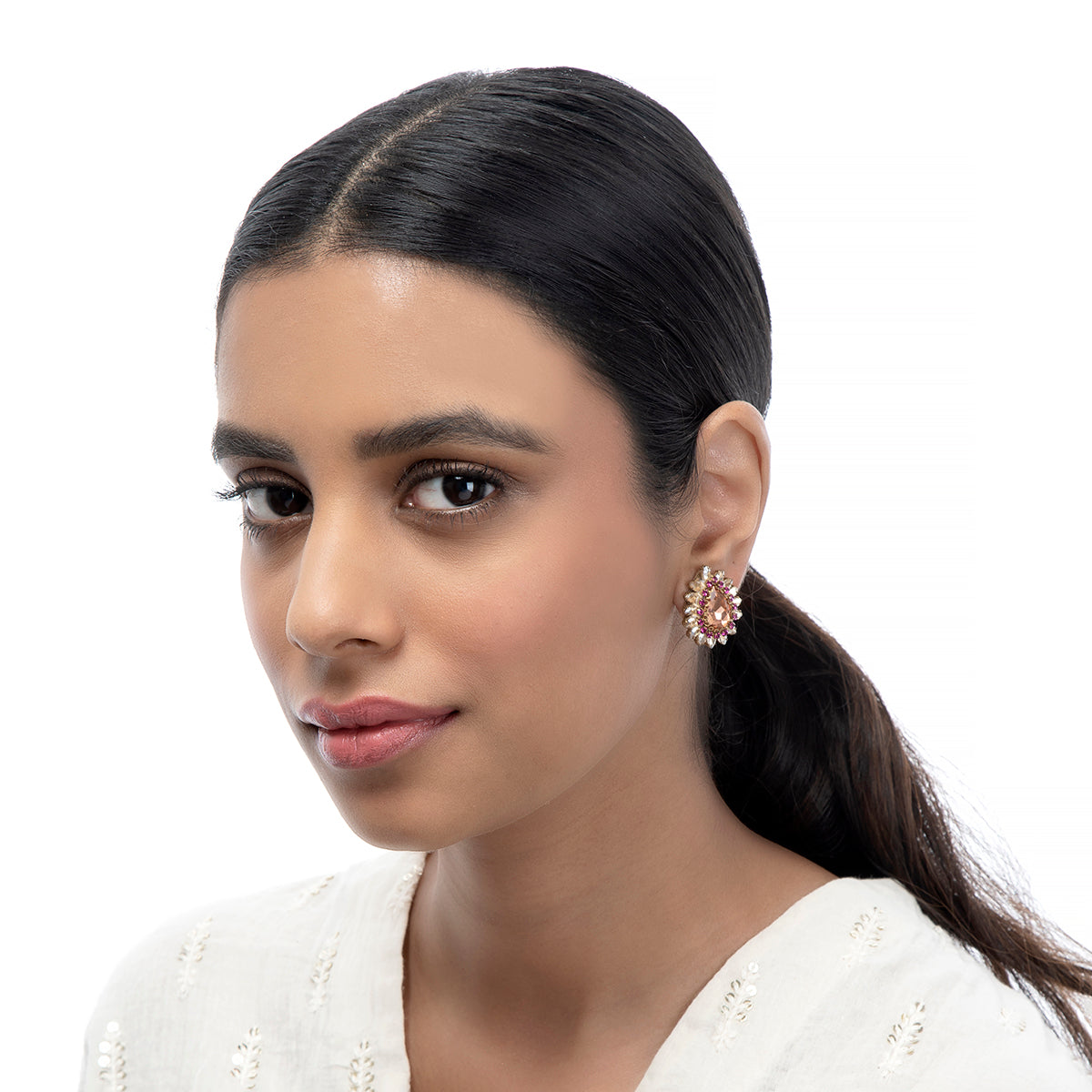 Deepa by Deepa Gurnani Leesha Earrings worn by a Model