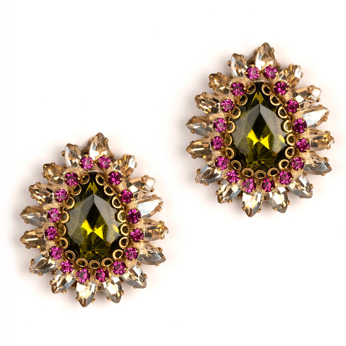 Deepa by Deepa Gurnani Lime Color Leesha Earrings