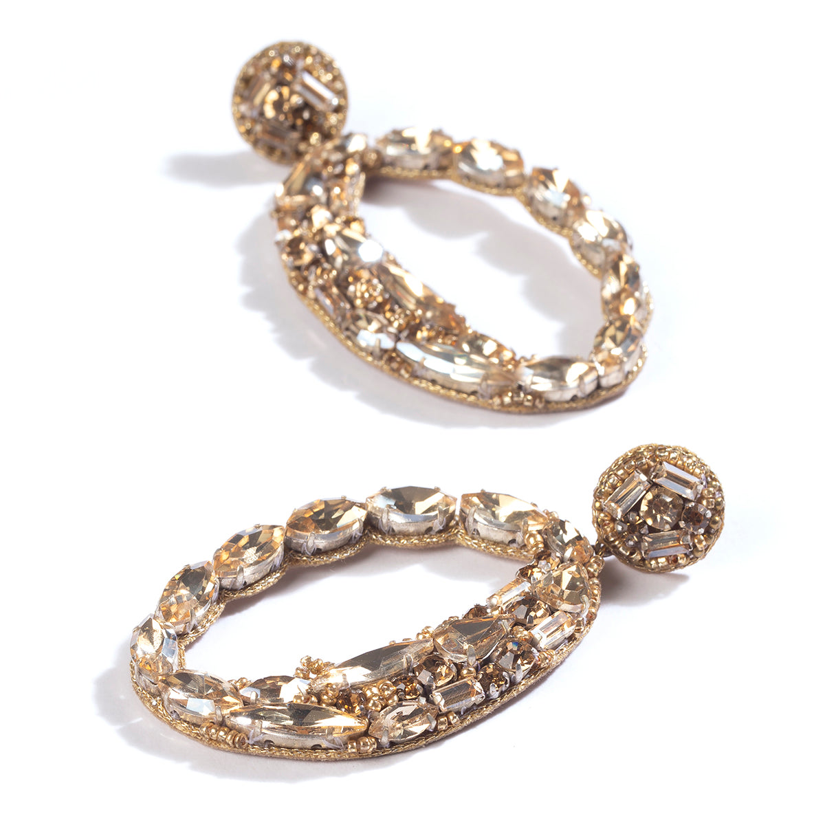 Detail of Deepa by Deepa Gurnani Freida Earrings Gold color