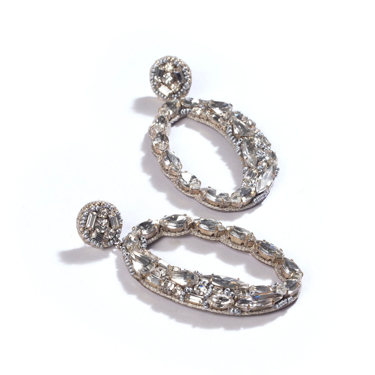 Detail of Deepa by Deepa Gurnani Freida Earrings silver color