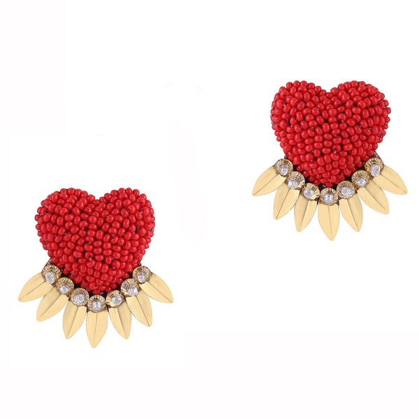 Deepa by Deepa Gurnani Handmade Red Danika Earrings