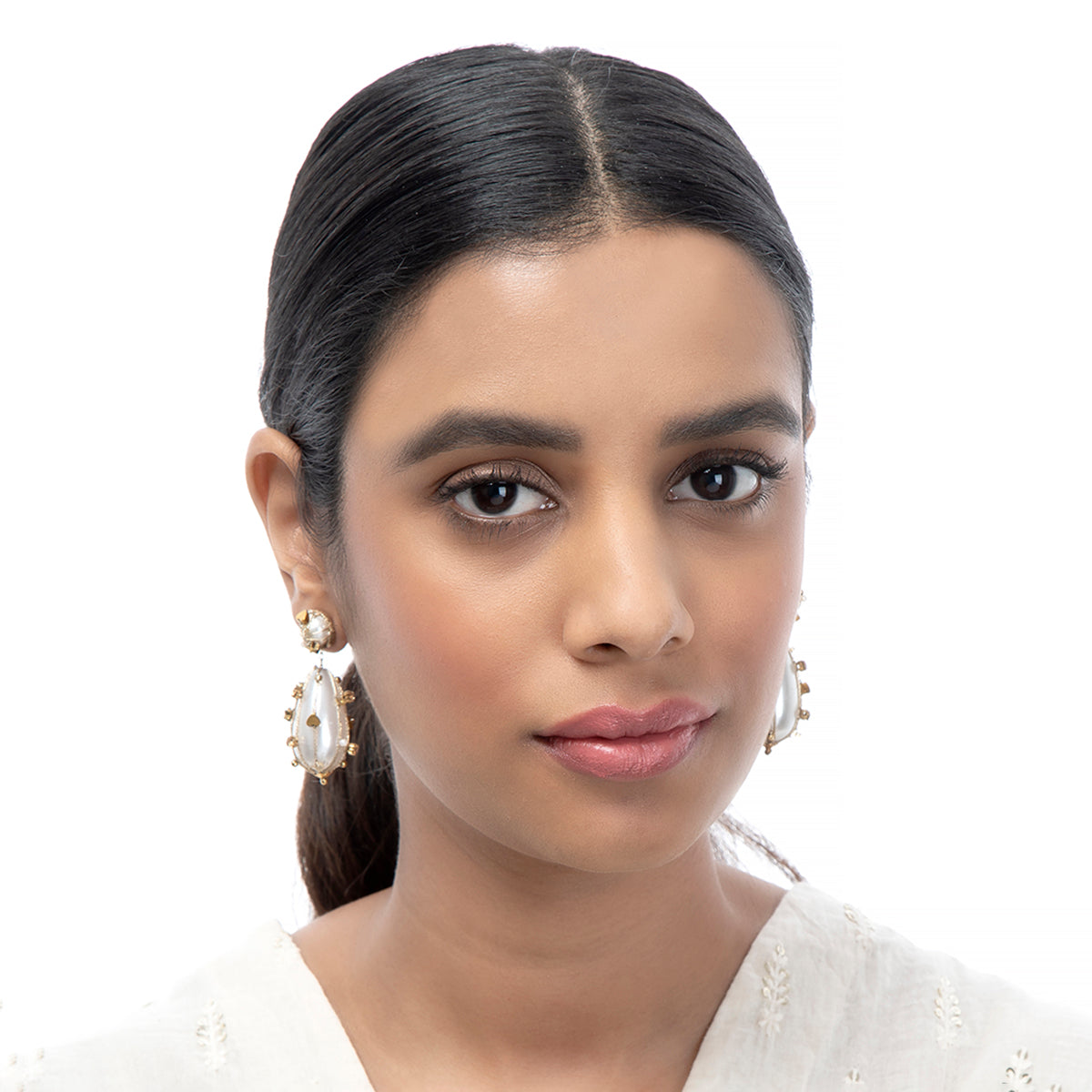 Deepa by Deepa Gurnani Handmade Cora Earrings worn by the model