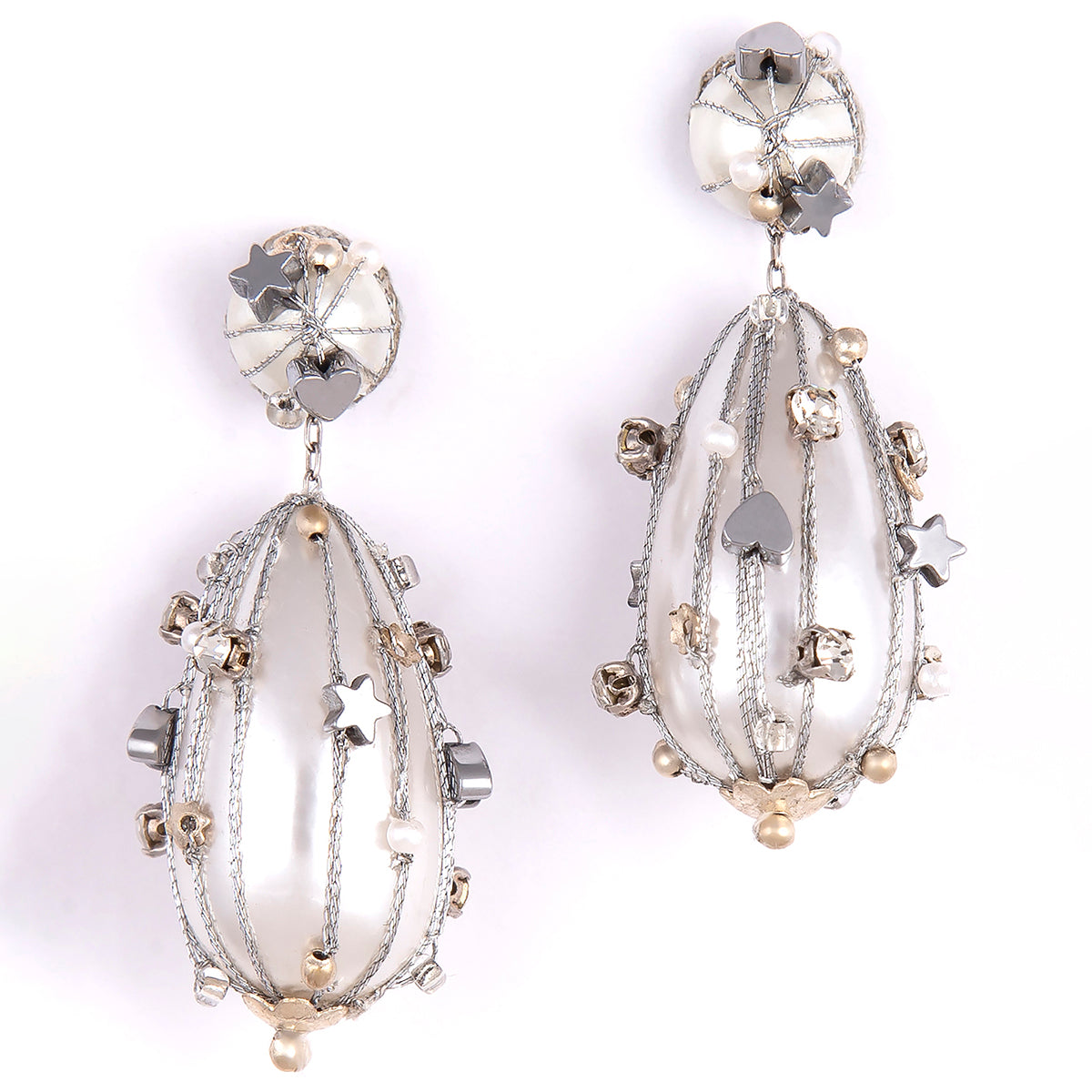 Deepa by Deepa Gurnani Handmade Cora Earrings in Silver