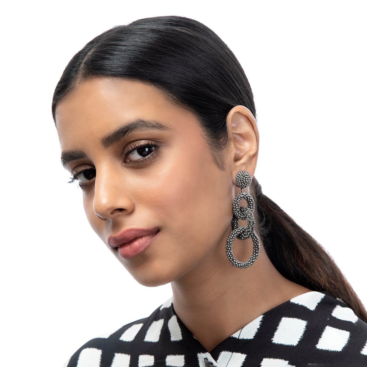 Model wearing Deepa by Deepa Gurnani handmade Sienna Earrings