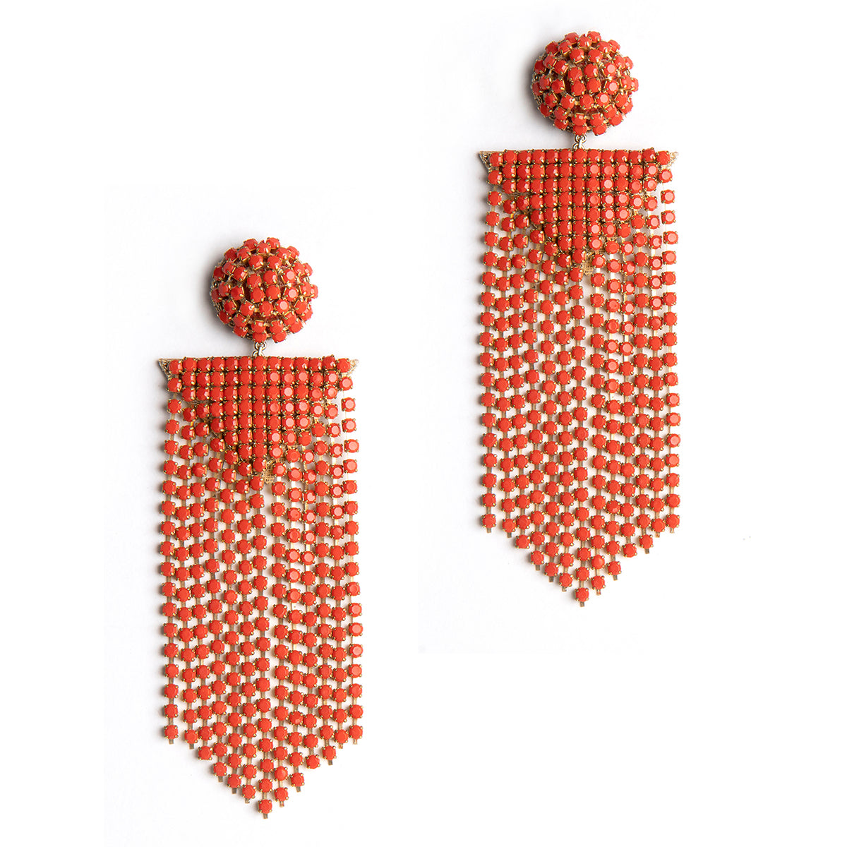 Deepa by Deepa Gurnani Handmade Coral Fanning Earrings