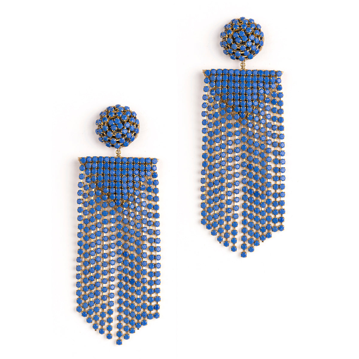 Deepa by Deepa Gurnani Handmade Fanning Denim Earrings