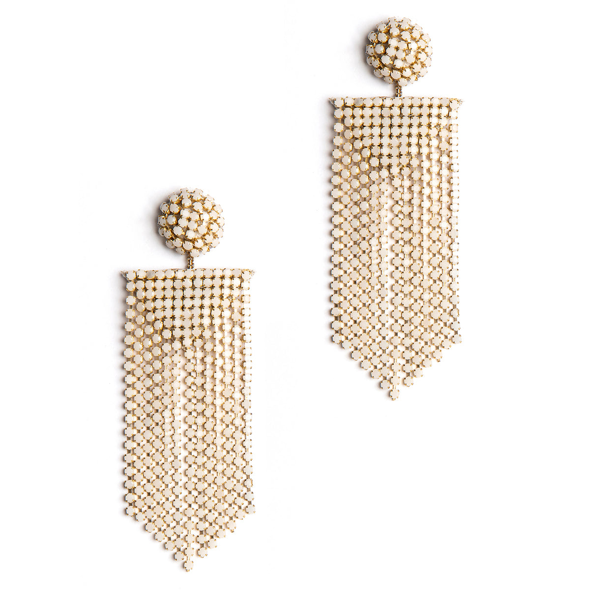 Deepa by Deepa Gurnani Handmade Ivory Fanning Earrings