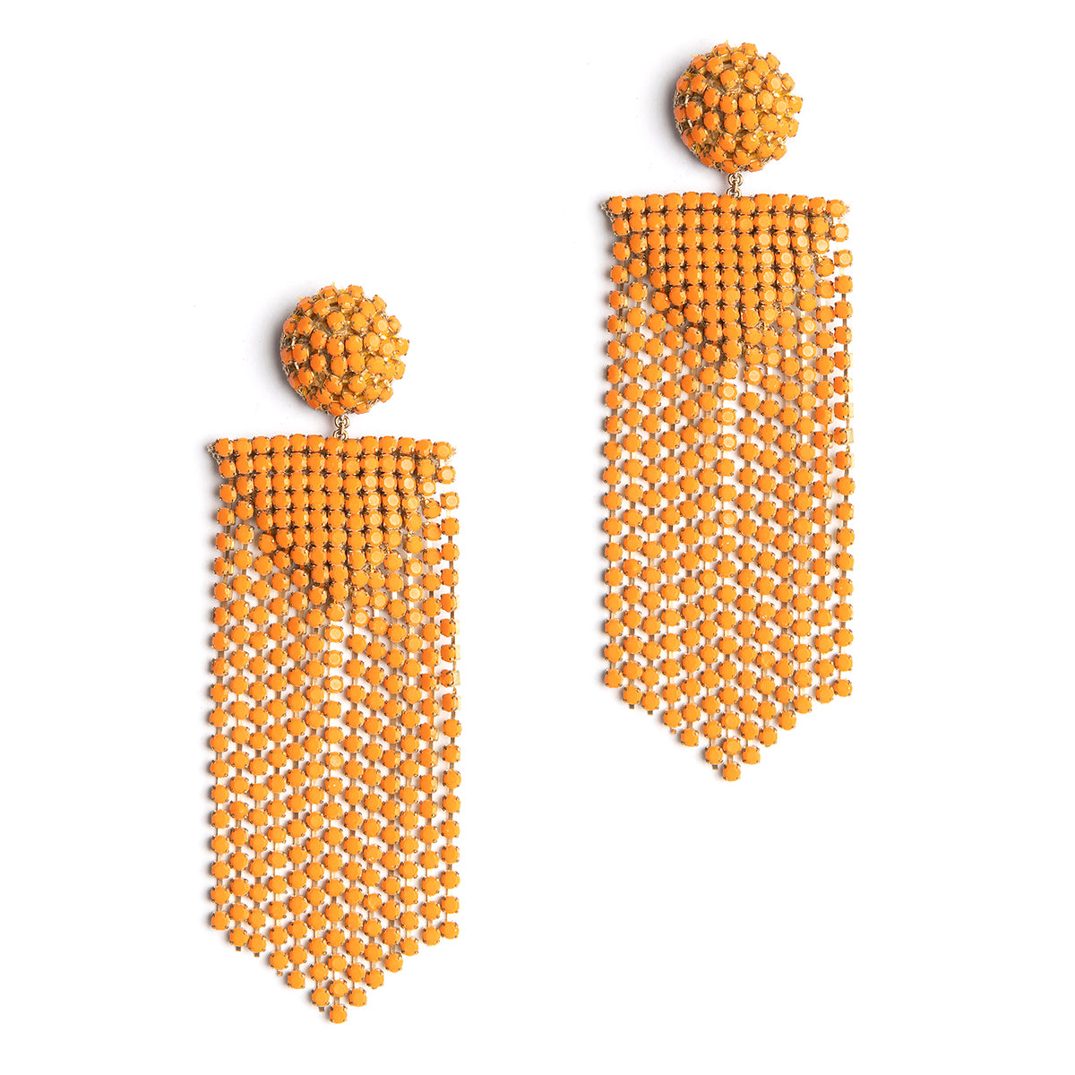 Deepa by Deepa Gurnani Handmade Orange Fanning Earrings