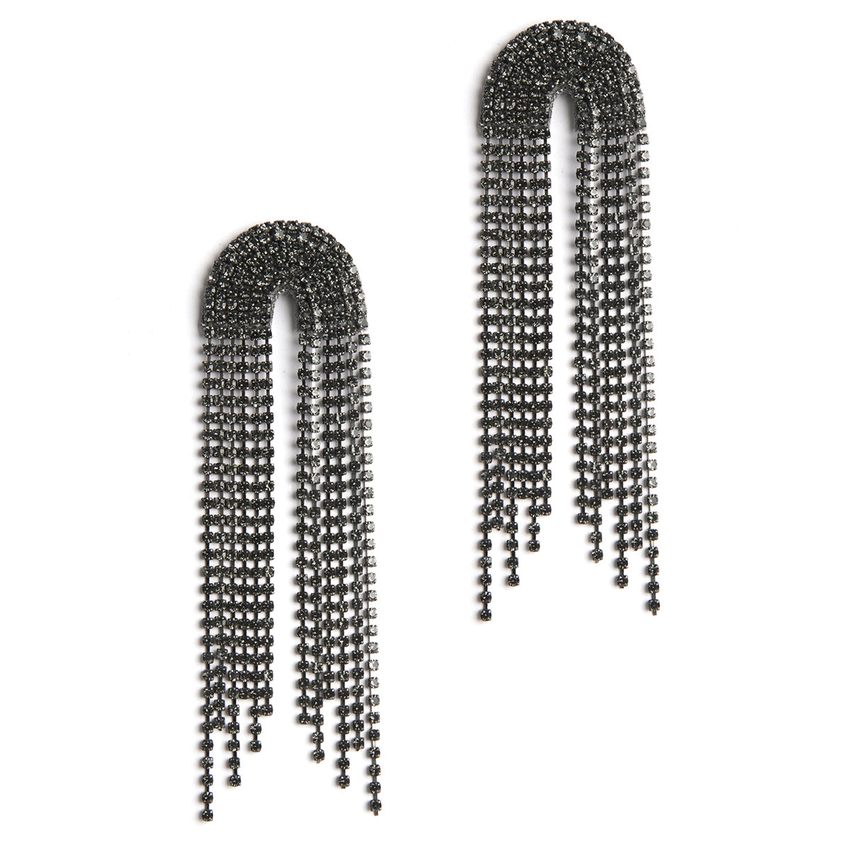 Deepa by Deepa Gurnani Handmade Gun Metal Warren Earrings