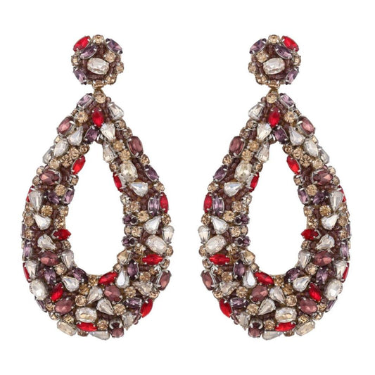 Deepa Gurnani Handmade Karen Earrings Gold Multi