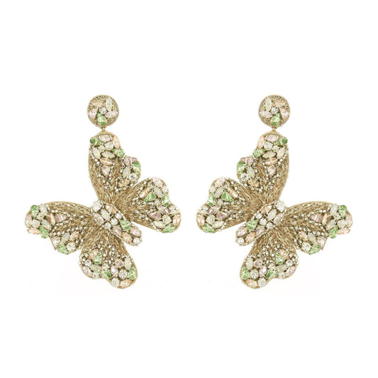 Deepa Gurnani Handmade Kathryn Butterfly Earrings Multi Color