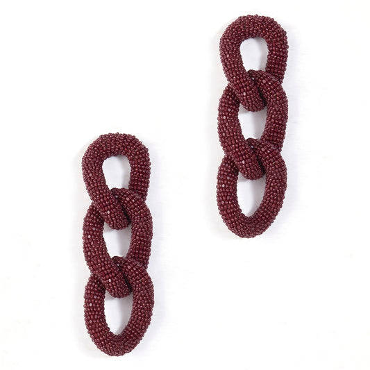 Handmade Luxury Linka Earrings in brown color