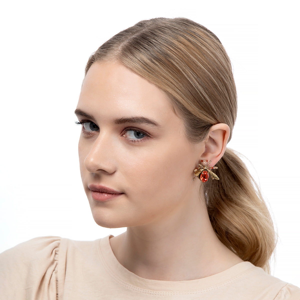 Model wearing Firefly earring