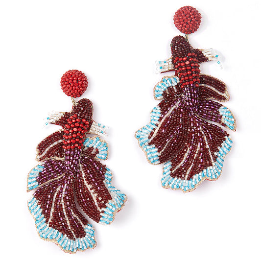 Deepa Gurnani Handmade Betta Fish Earrings