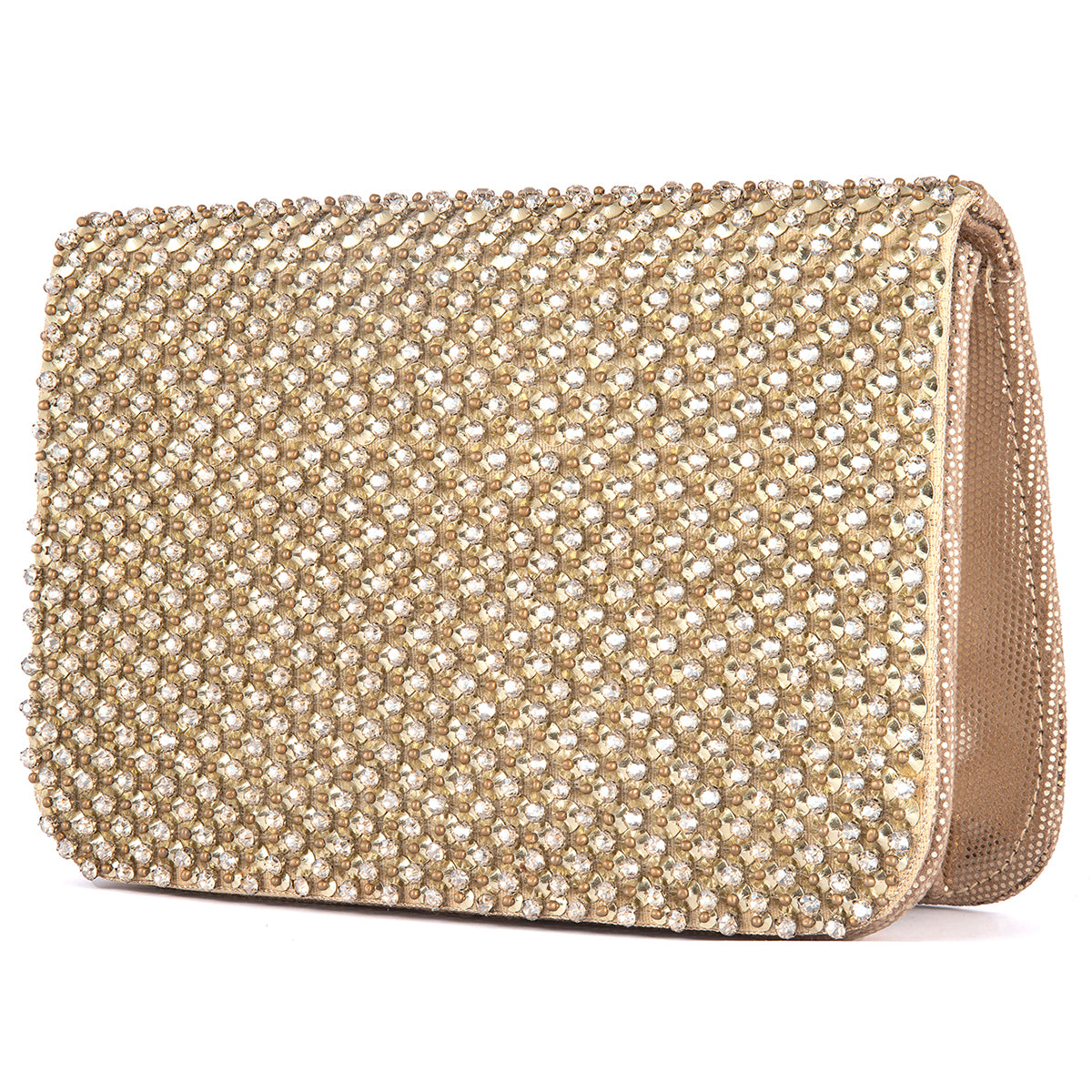 Deepa Gurnani Gold Aime Clutch