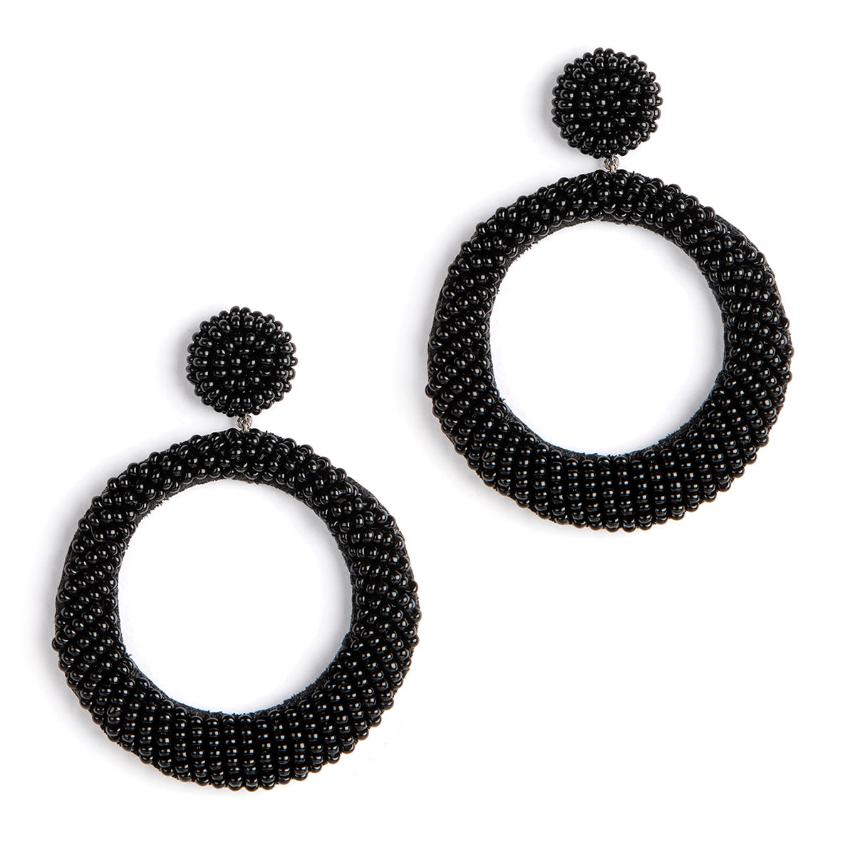 Deepa by Deepa Gurnani Handmade Black Asta Earrings