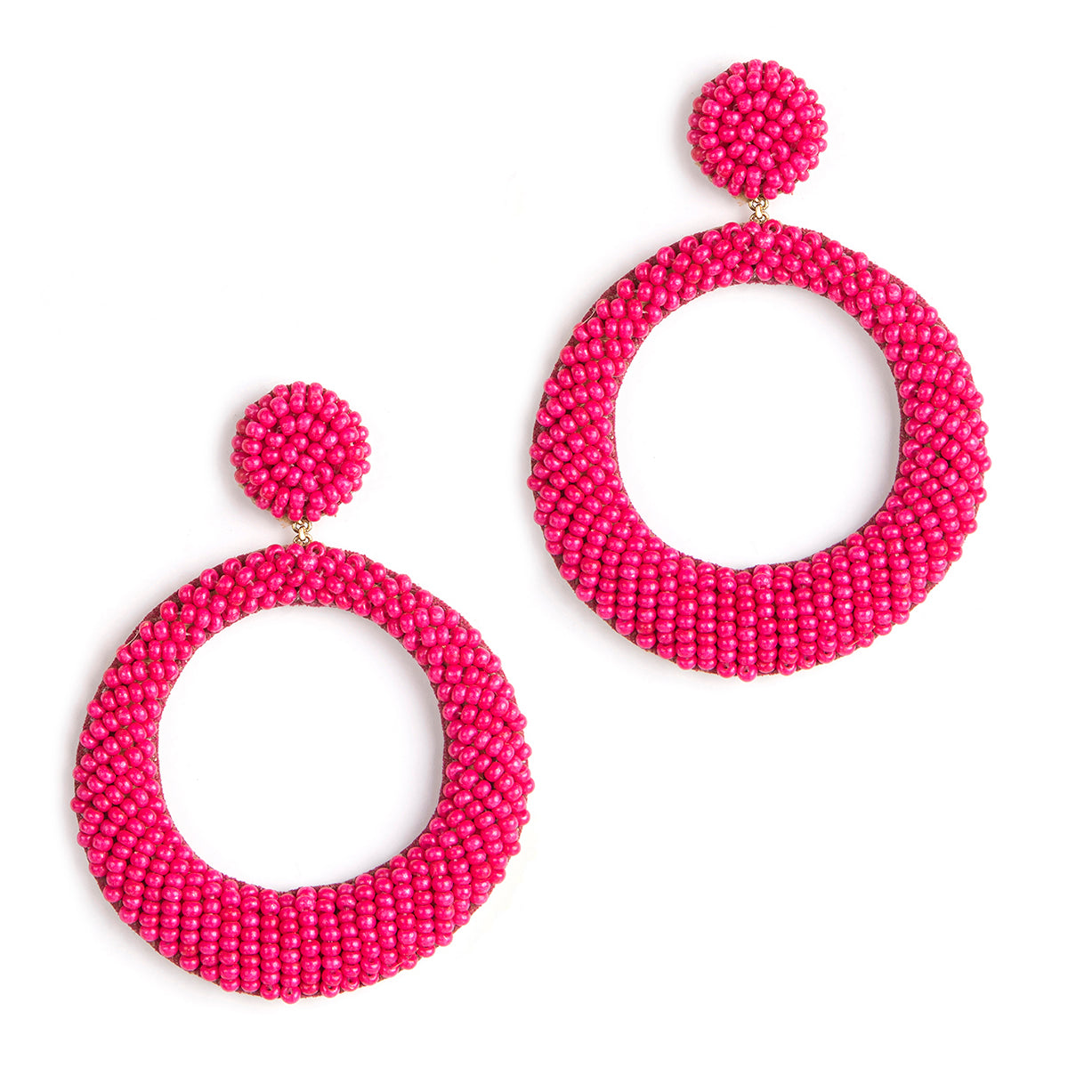 Deepa by Deepa Gurnani Handmade Fuchsia Asta Earrings