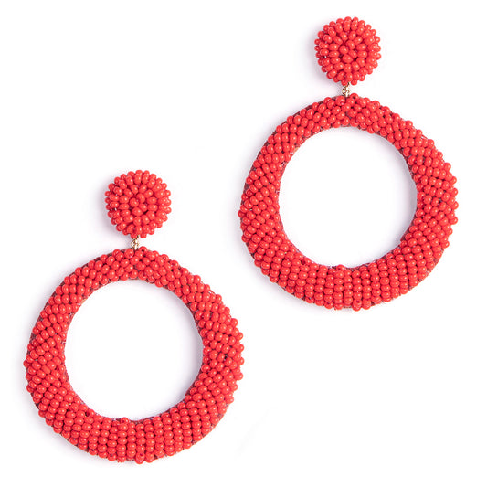 Deepa by Deepa Gurnani Handmade Red Asta Earrings