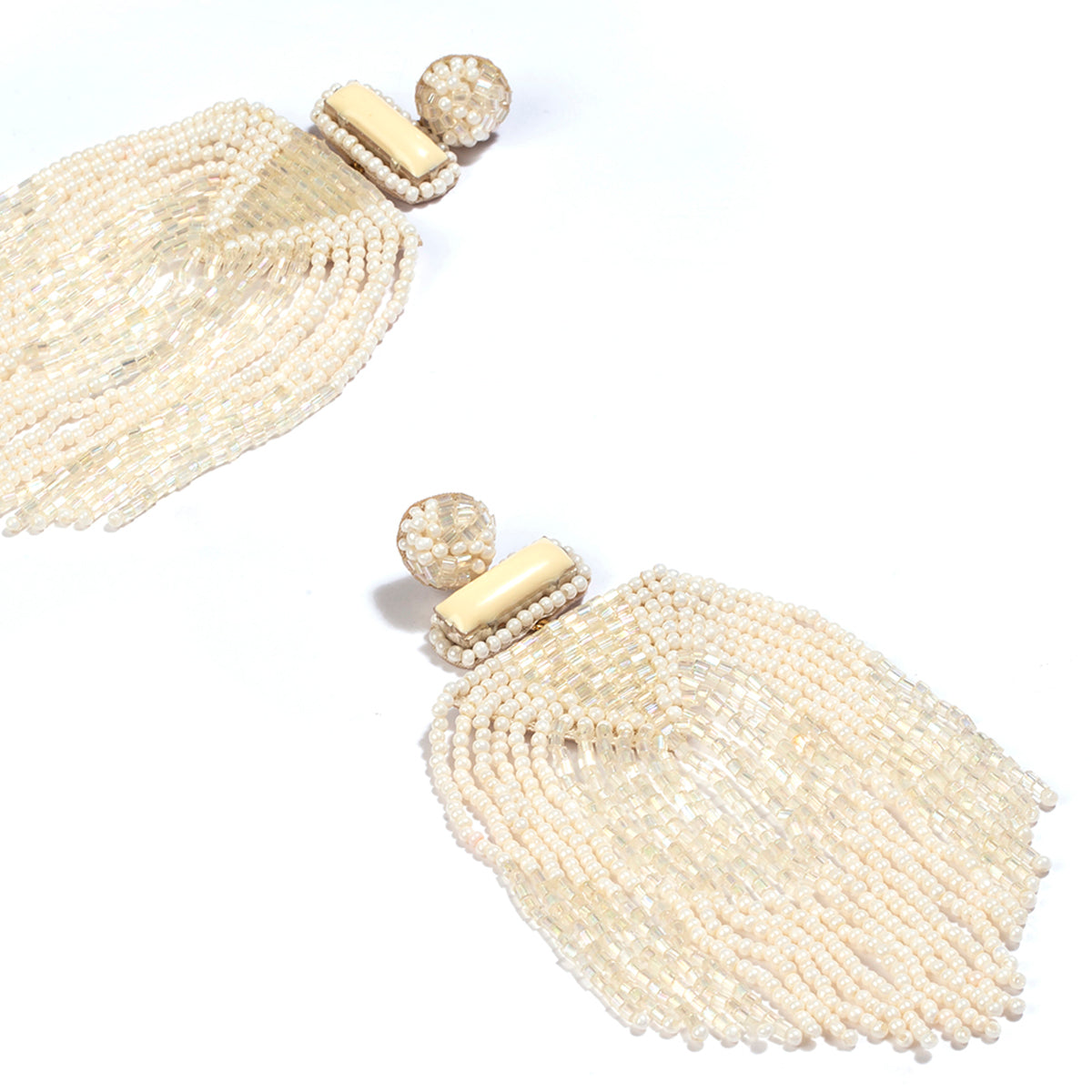 Deepa by Deepa Gurnani Lightweight Ivory Jody Earrings Close View