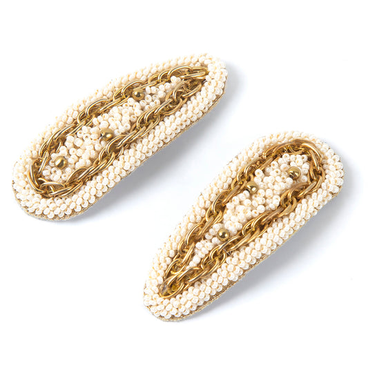 Handmade Deepa by Deepa Gurnani Shaivi Clip in an amazing ivory color