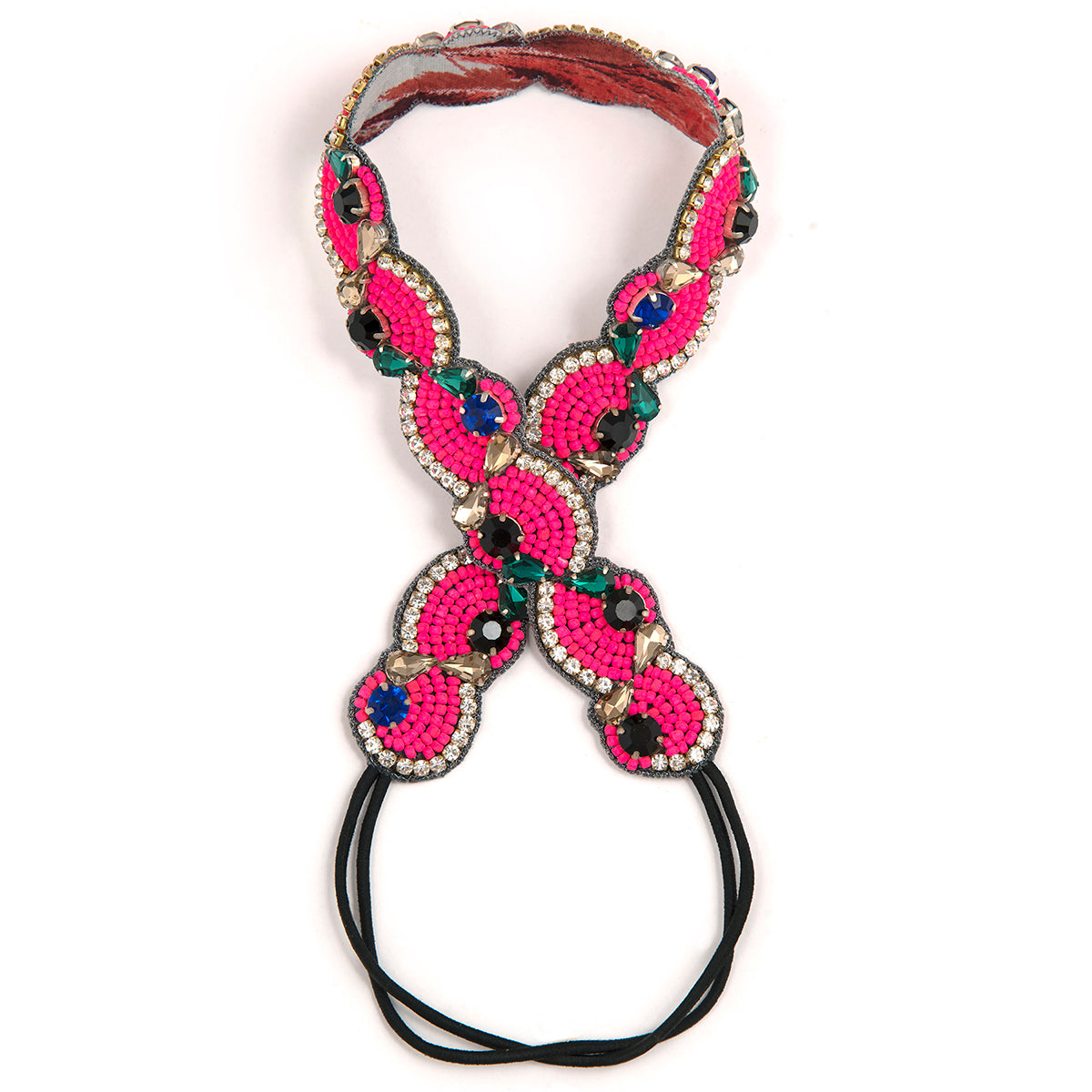 Deepa by Deepa Gurnani Handmade Fluorescent Pink Montana Headband