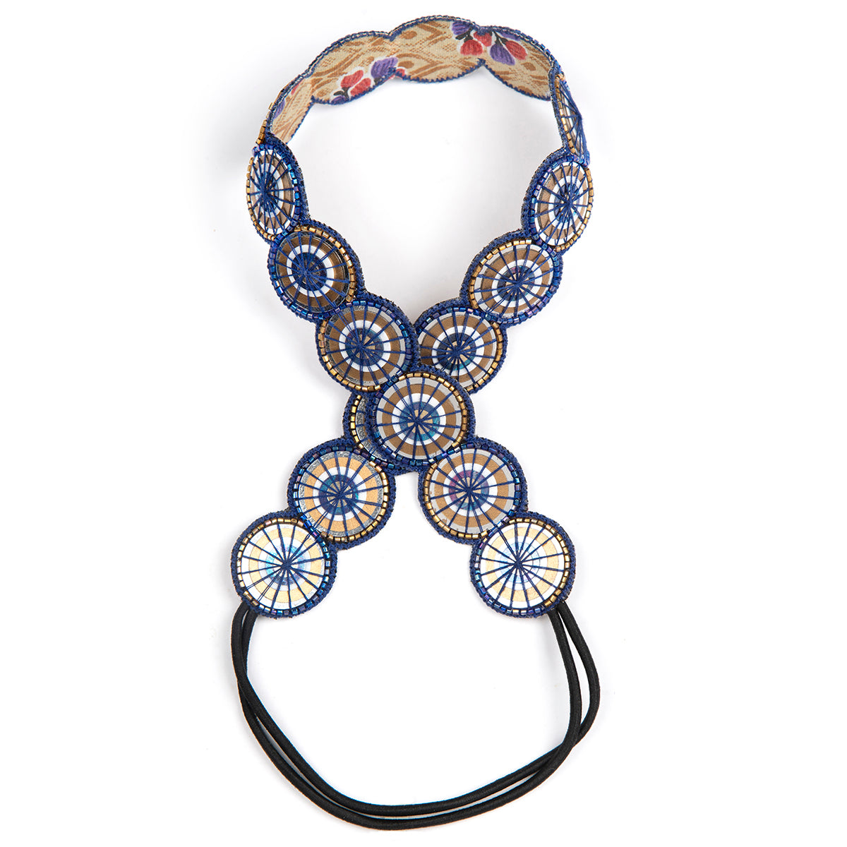 Deepa by Deepa Gurnani Handmade Keatan Headband in Sapphire color