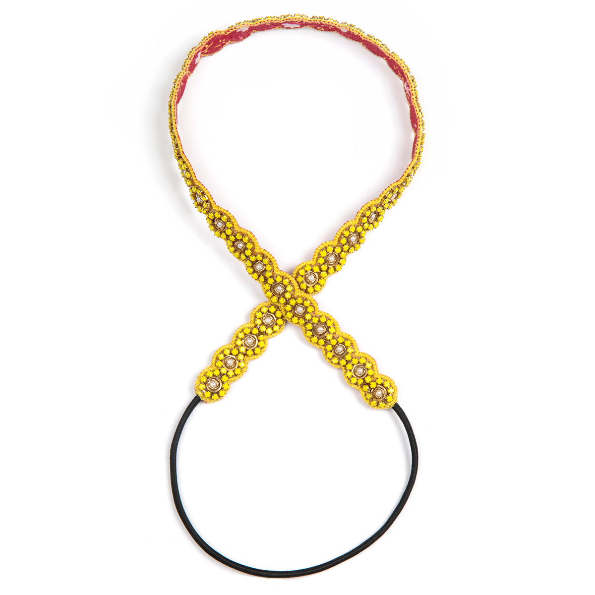 Deepa by Deepa Gurnani Handmade Yellow Auli Headband