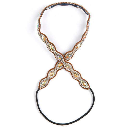 Deepa by Deepa Gurnani Handmade Mia Headband In Coffee Color