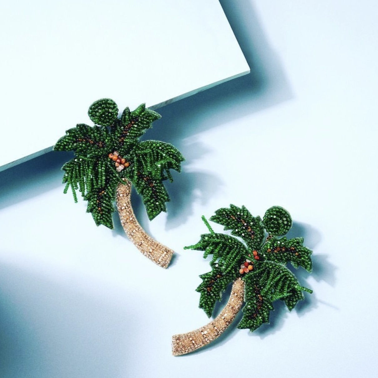 Whimsical palm tree earrings